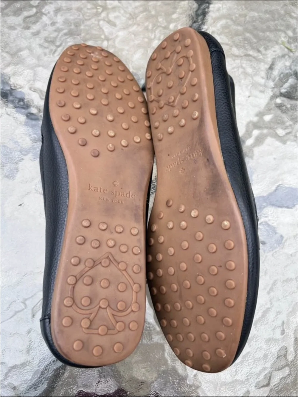 New Kate Spade Black Bergman size 8 Leather loafers